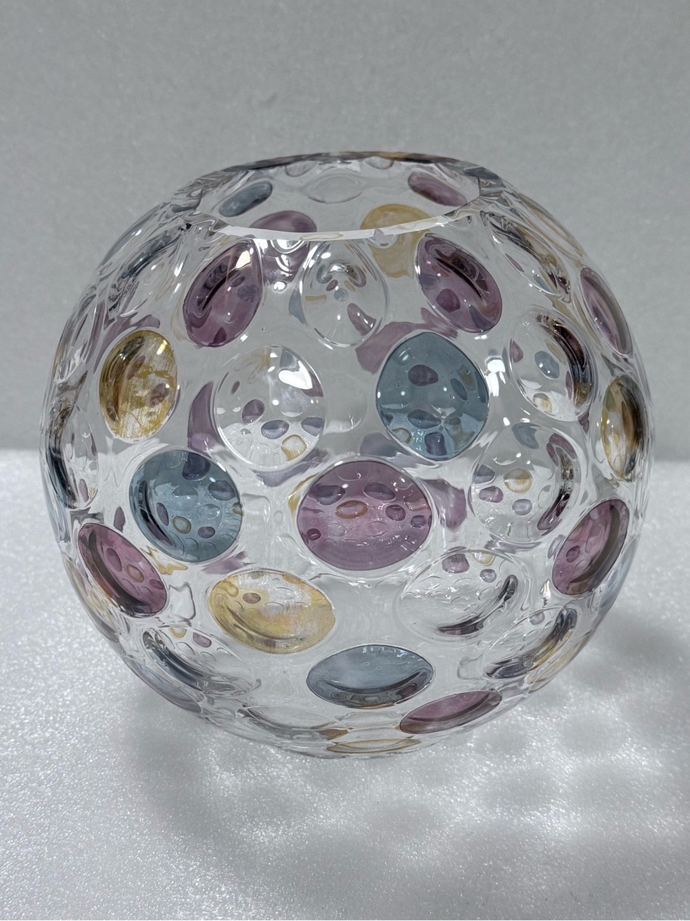 Vintage Borske Sklo Nemo Globe Bowl Vase